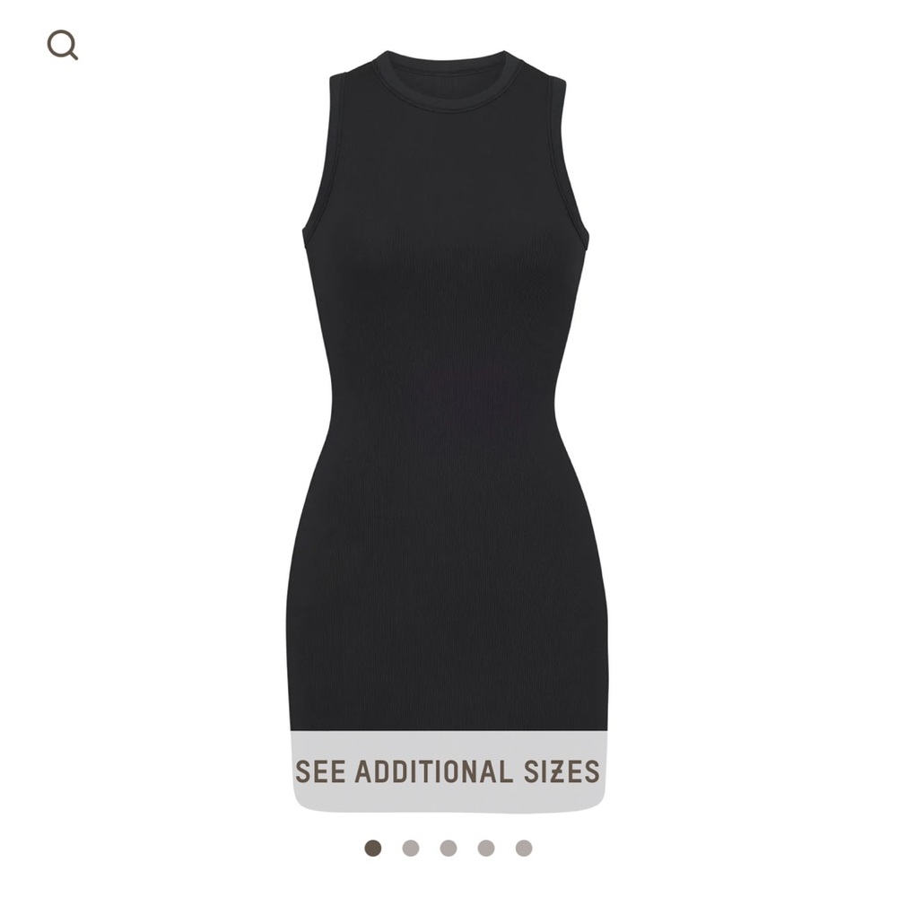 Skims cotton rib tank dress soot 🖤 (RARE)